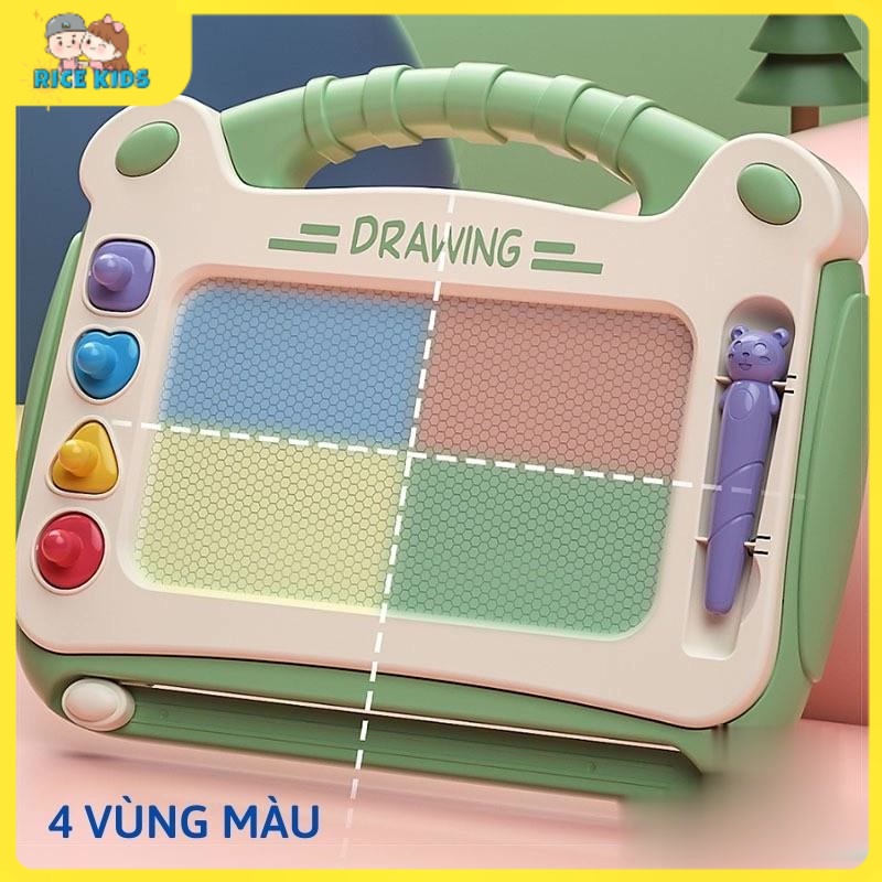 Bảng vẽ tự xóa cho bé thông minh có chân bàn, bảng từ tính tập viết, tập vẽ cho bé