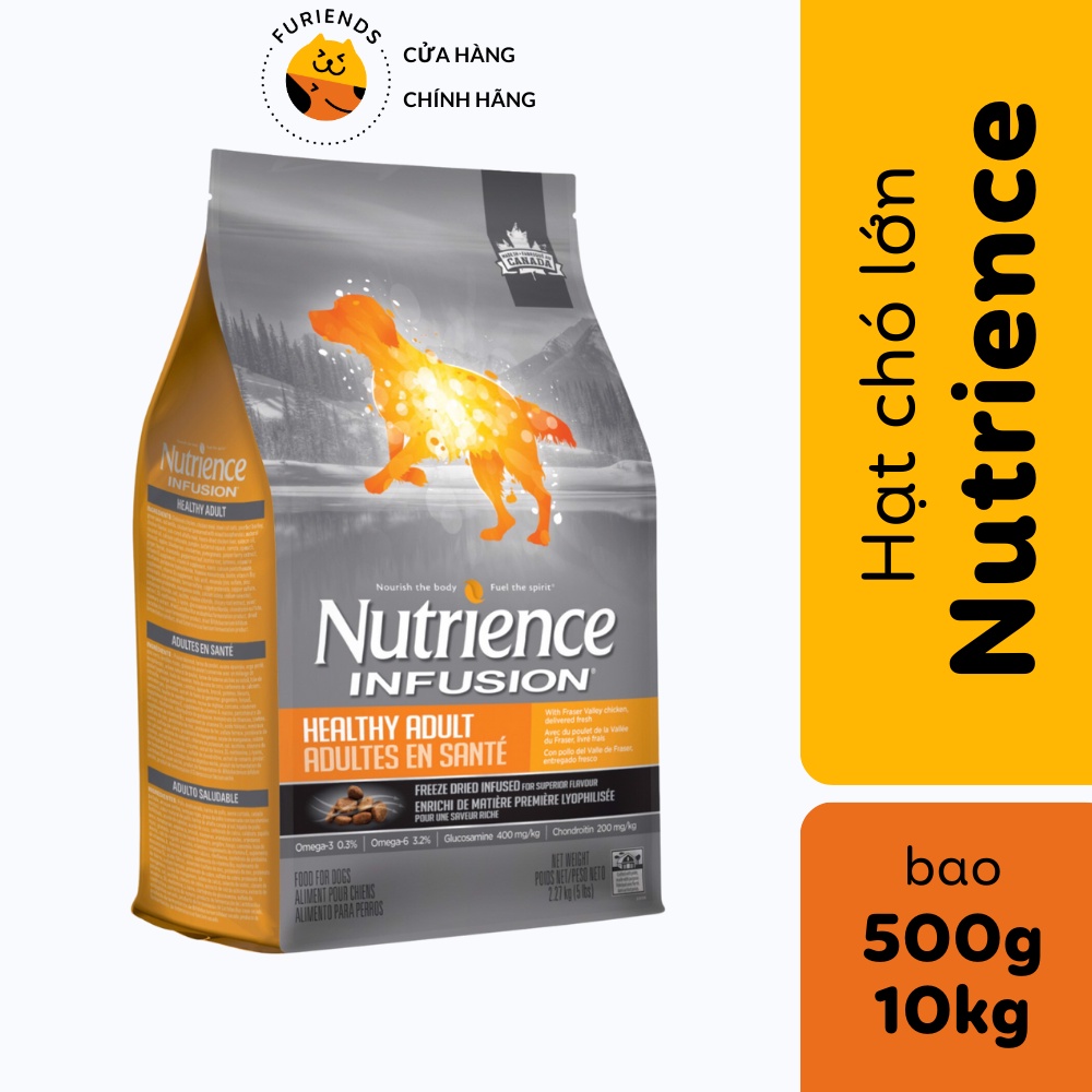 Nutrience Infusion Healthy Adult thức ăn cho chó trung bình lớn - thịt gà và rau củ trái cây tự nhiên 5KG-10KG