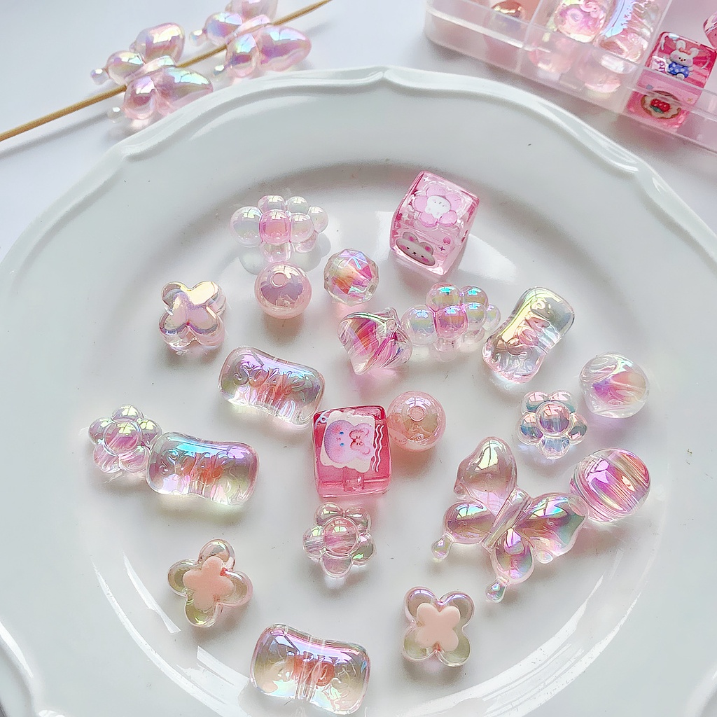 Bộ 5 Hạt Nhựa acrylic Dễ Thương Dùng Làm Đồ Thủ Công diy