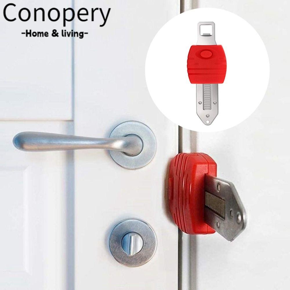 Conopery Chốt Khóa Cửa An Toàn Bằng Hợp Kim Kẽm Chống Trộm Không Cần Khoan Tiện Dụng Mang Theo Du Lịch