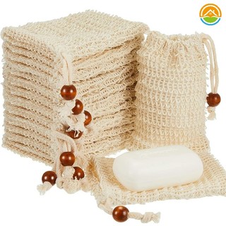 Set 1 / 3 / 10 túi lưới đựng xà phòng có dây rút tiện dụng