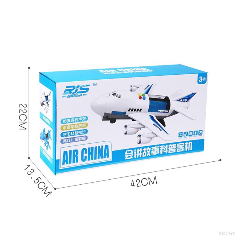 Biến dạng Âm nhạc Mô phỏng Theo dõi quán tính Đồ chơi trẻ em Máy bay chở khách kích thước lớn Trẻ em Máy bay chở khách Xe đồ chơi
