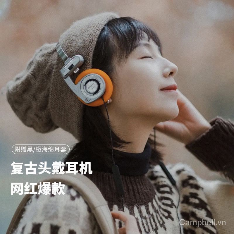 Whatplus Tai Nghe bluetooth Không Dây Phong Cách retro Nhật Bản