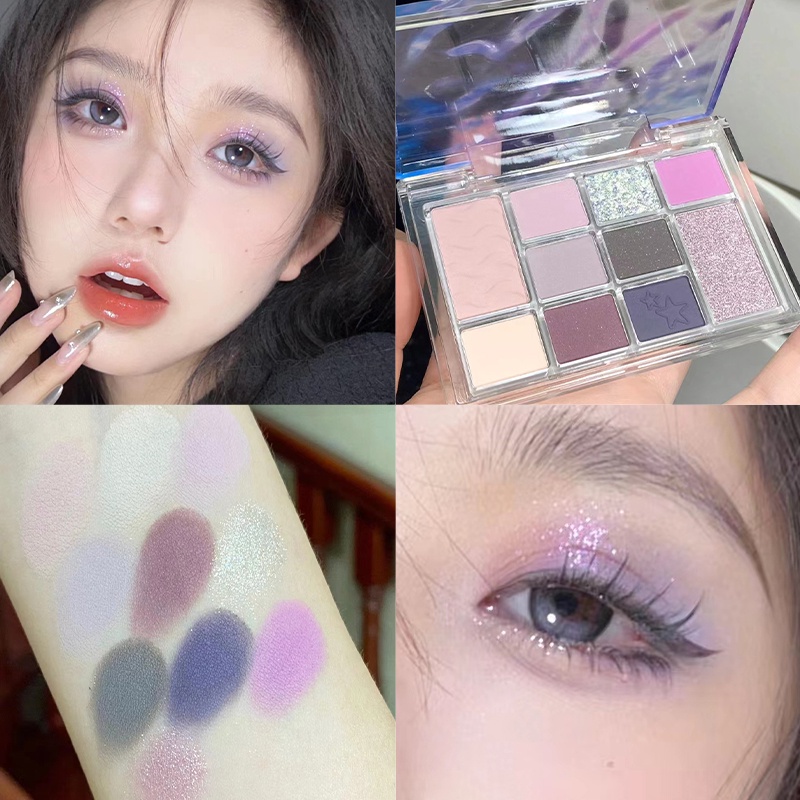 Shedella Bảng Phấn Mắt 10 Màu Gợn Sóng