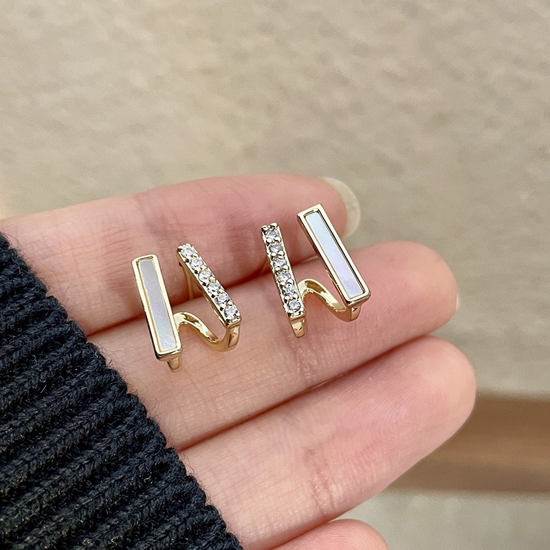 Bông Tai Mạ Bạc 2023s925 Dáng Dài Đính Đá zircon Thời Trang