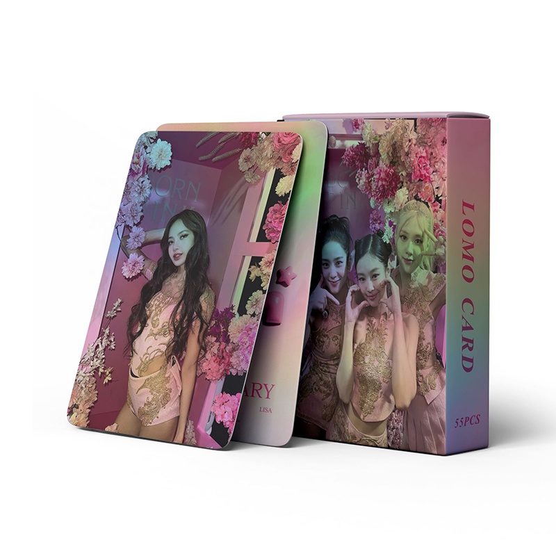 BLACKPINK LOMO Card Laser Card Set 55 Tấm Thẻ Ảnh 7th anniversary Hình Nhóm Nhạc