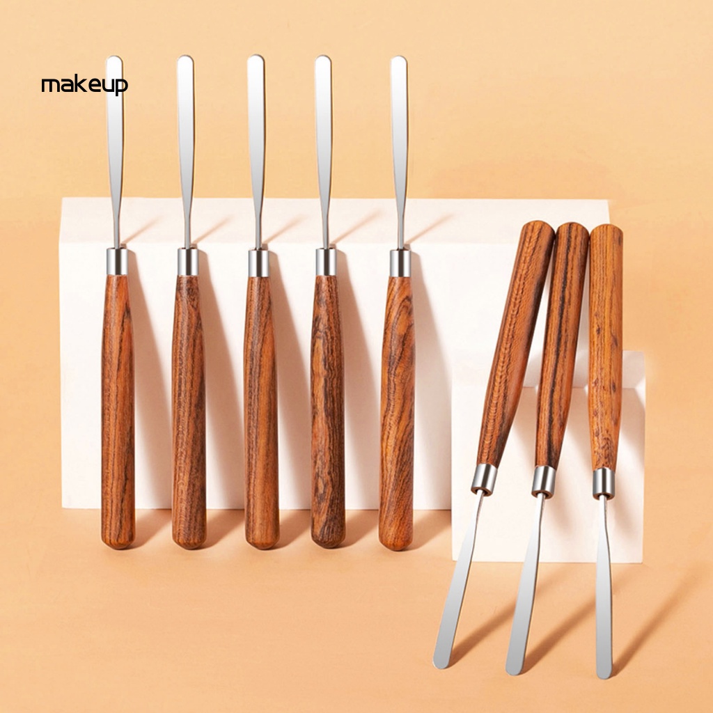 1 Bộ Que Khuấy Sơn Móng Tay / Kem Nền Dạng Lỏng Bằng Thép Không Gỉ Chống Rỉ Sét diy