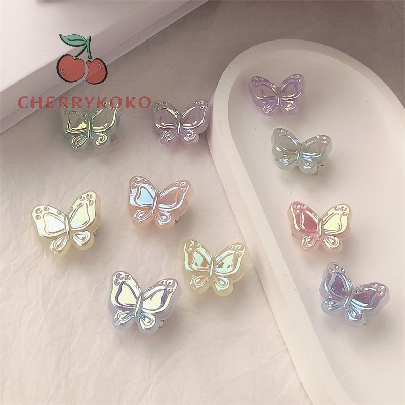 🍒🍒Cherrykoko Kẹp Tóc Hình Bướm Màu Kẹo Gradient Phong Cách Hàn Quốc Dễ Thương Dành Cho Bé Gái