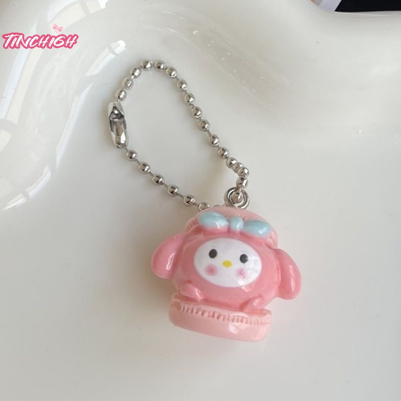 Móc Khóa Túi Xách Hình Bánh macaron Nhồi Bông Hoạt Hình my melody Poacco sanrio Dễ Thương