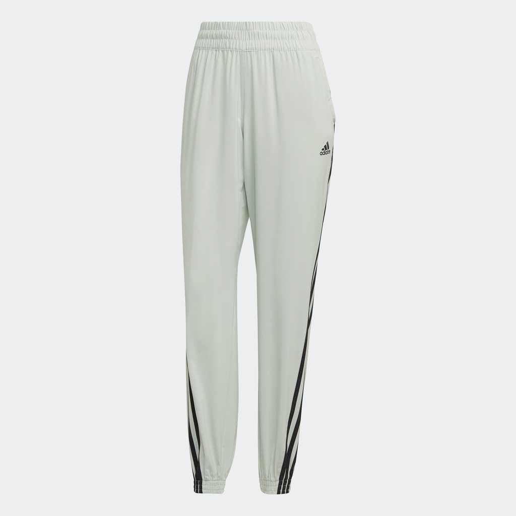 adidas Tập luyện Quần Dệt Thoi 3 Sọc TRAINICONS Nữ màu xanh lá HJ9830