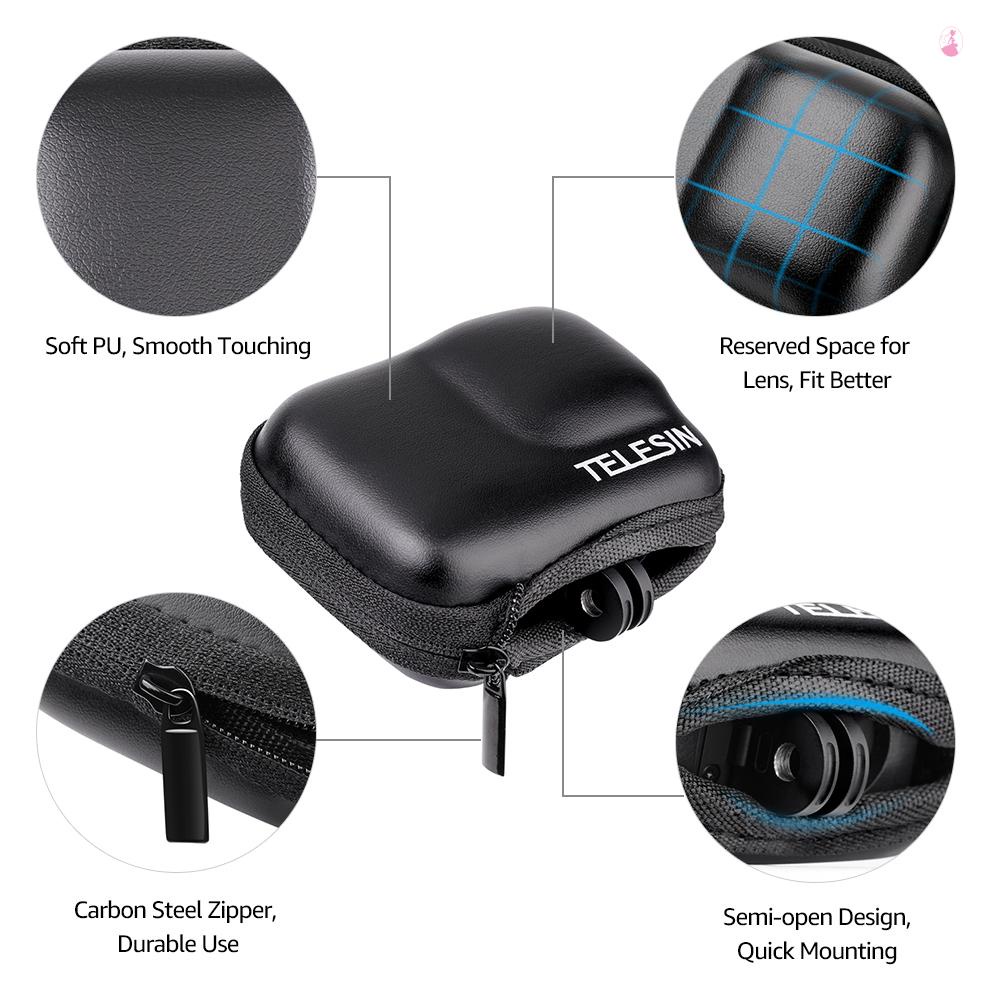Telesin Túi Đựng Bảo Vệ Có Khóa Kéo Chống Thấm Nước ip54 Thay Thế Chuyên Dụng Cho Máy Ảnh Hành Động ip54 9 10