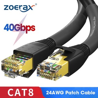 Cáp mạng ethernet cat8 24awg 40gbps 2000mhz tốc độ cao 0.3m 0.5m 1m 2m 3m 5m 8m