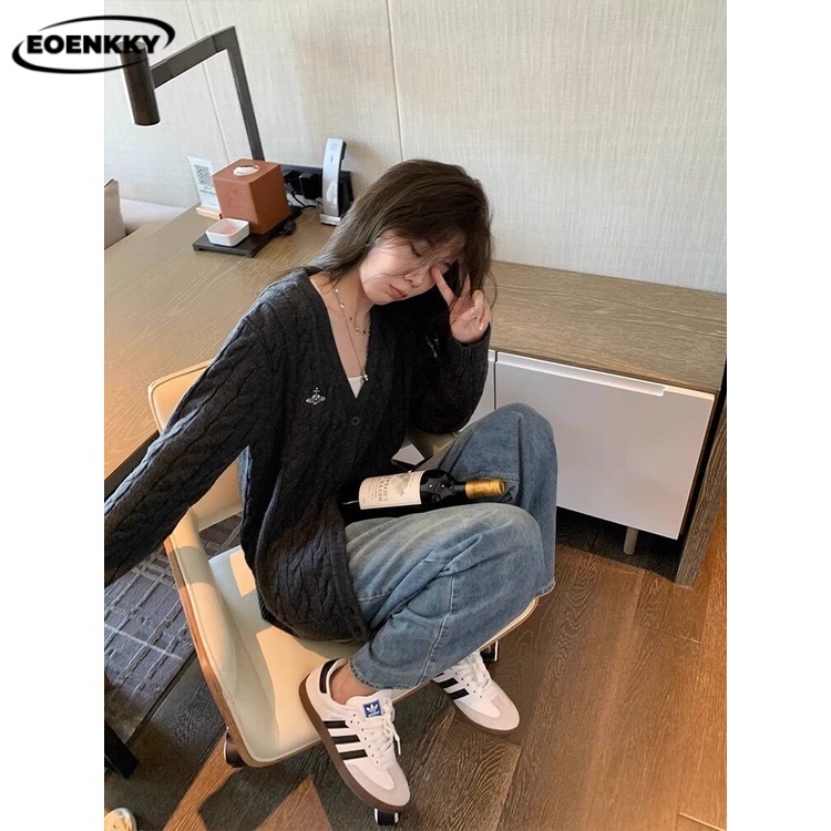 EOENKKY Áo Len áo khoác cardigan  Thời trang hàn quốc High quality Trendy Chất lượng cao Độc đáo WMY2390644 37Z230915