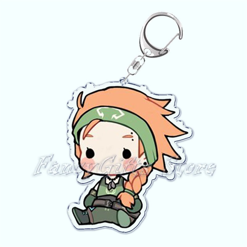 Móc khoá Cute Anime Valorant Chaveiro Cartoon PC Game in 2 mặt rõ nét Acrylic Phụ kiện trang trí