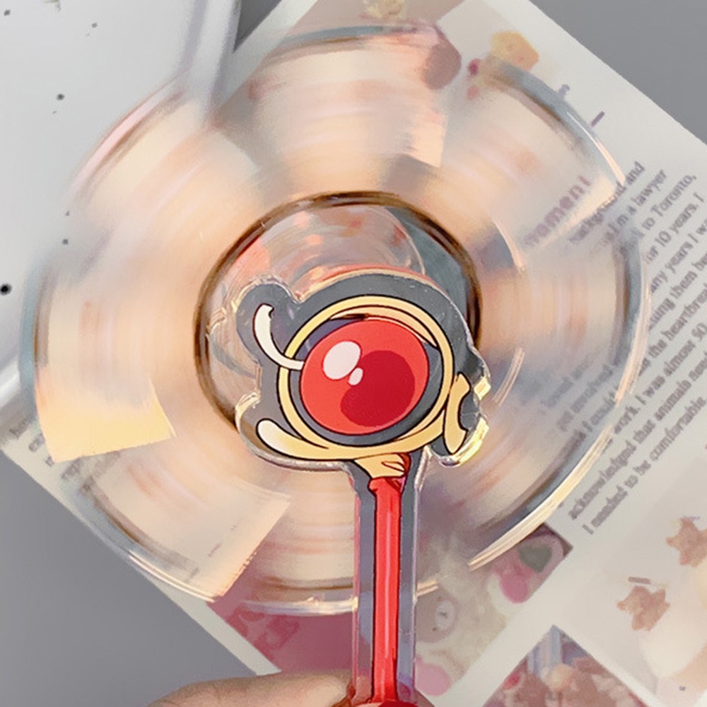 Móc Khóa Xoay Bằng acrylic Hình Hoa Anh Đào Màu laser Dễ Thương