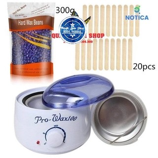 Combo nồi sáp wax lông pro wax 100+100g sáp + que gạt- mp thanh lâm