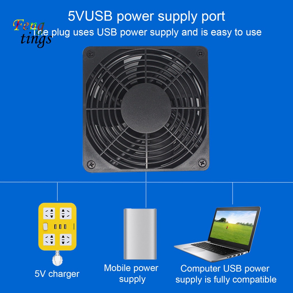 Quạt mini usb 5v Làm Mát Không Tiếng Ồn Tốc Độ Cao Cho Máy Tính tv boxes and routers 1800rpm