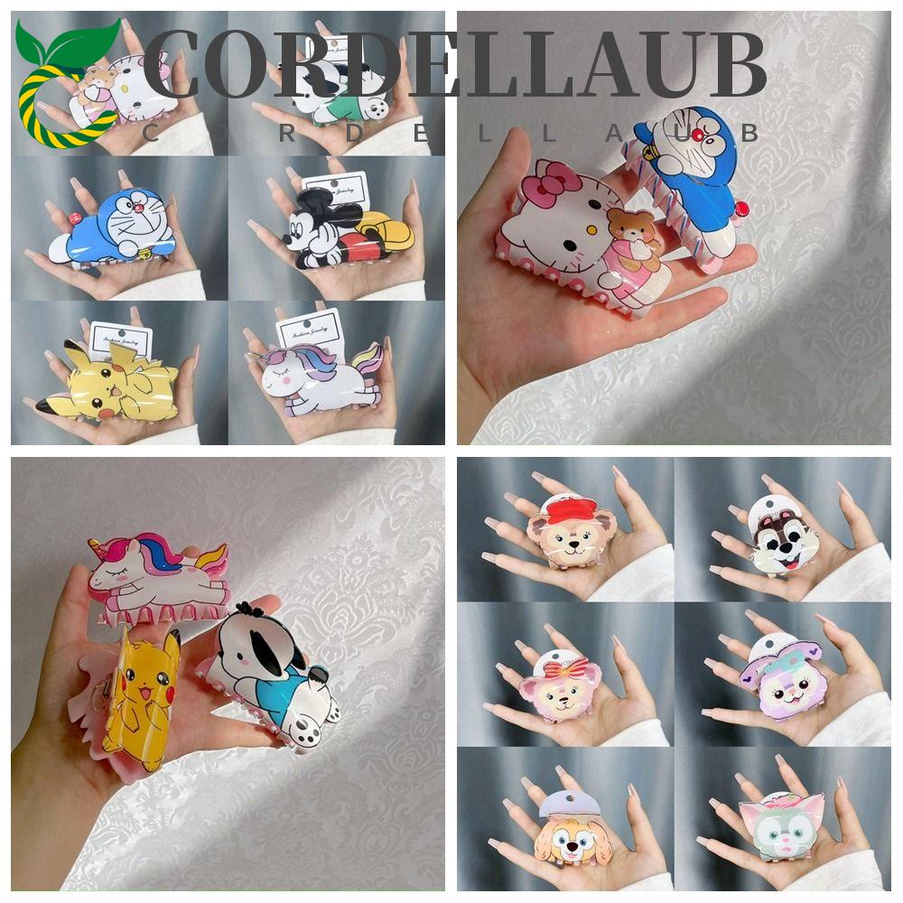 Cordellaub Kẹp Tóc Hình Chân Mèo / pikachu / stellalou dingdang Hoạt Hình Sáng Tạo