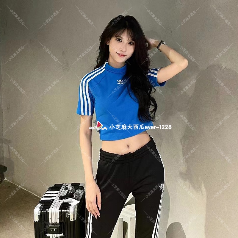 Áo Thun 100% adidas Chính Hãng Tay Ngắn Dáng Ôm Thêu logo iv9320iv9323 / 9321 / 9322
