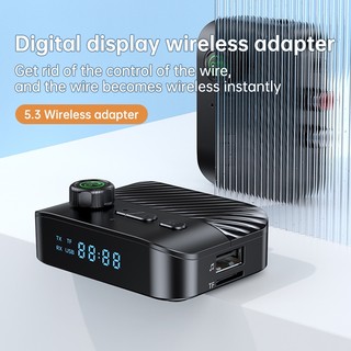 Thiết bị nhận tín hiệu âm thanh bluetooth 5.3 rca / aux / thẻ tf / đĩa u cho tai nghe / loa tv / pc / xe hơi