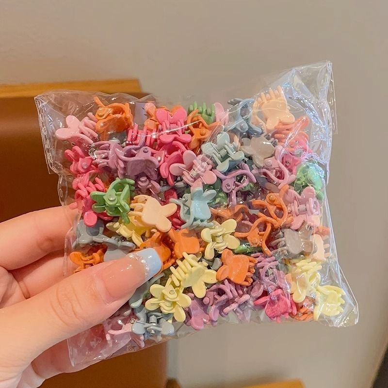 Set 100 Kẹp Tóc mini Nhiều Màu Dễ Thương Cho Bé