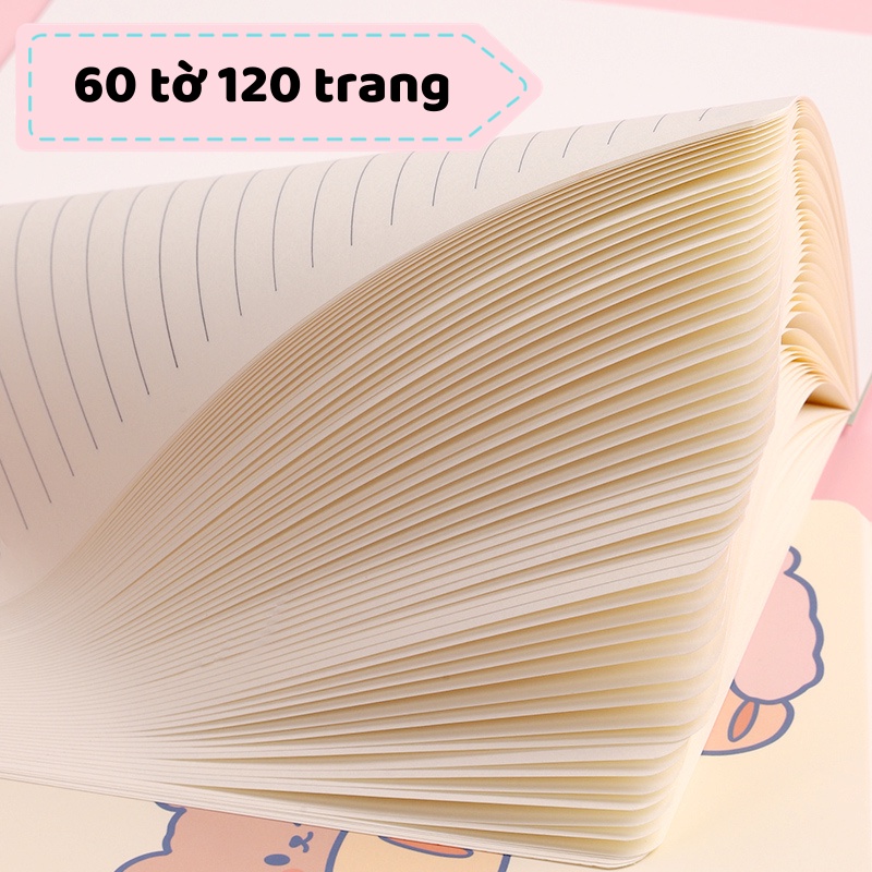 Vở lò xo kép kẻ ngang kích thước A5 tiêu chuẩn 60 trang nhiều mẫu đáng yêu - Ngẫu nhiên