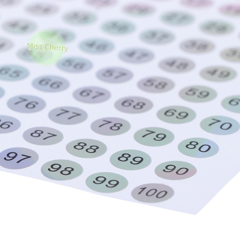 Nhãn Dán Số 1-200 laser Chống Thấm Nước Dành Cho Móng Tay