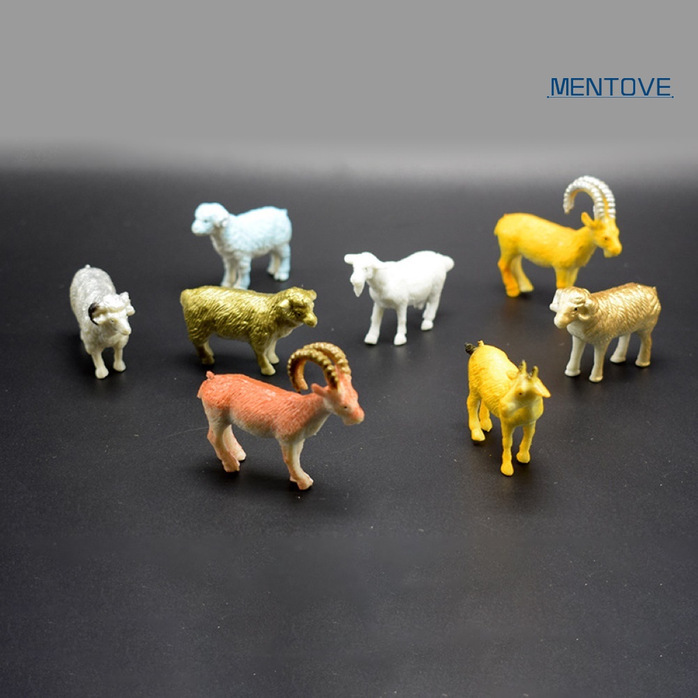 Bộ 8 Mô Hình Dê / Cừu / Cừu mini Trang Trí Nhà Cửa