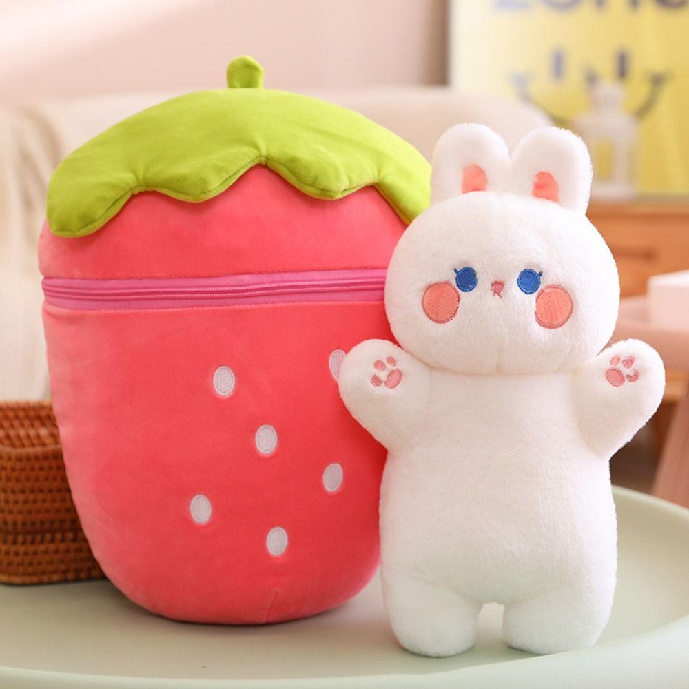 Mluck bunny Nhồi Bông Tai Thỏ taiyaki Dâu Tây / Heo / Thỏ Nhồi Bông Mềm Mại Làm Quà Tặng Sinh Nhật