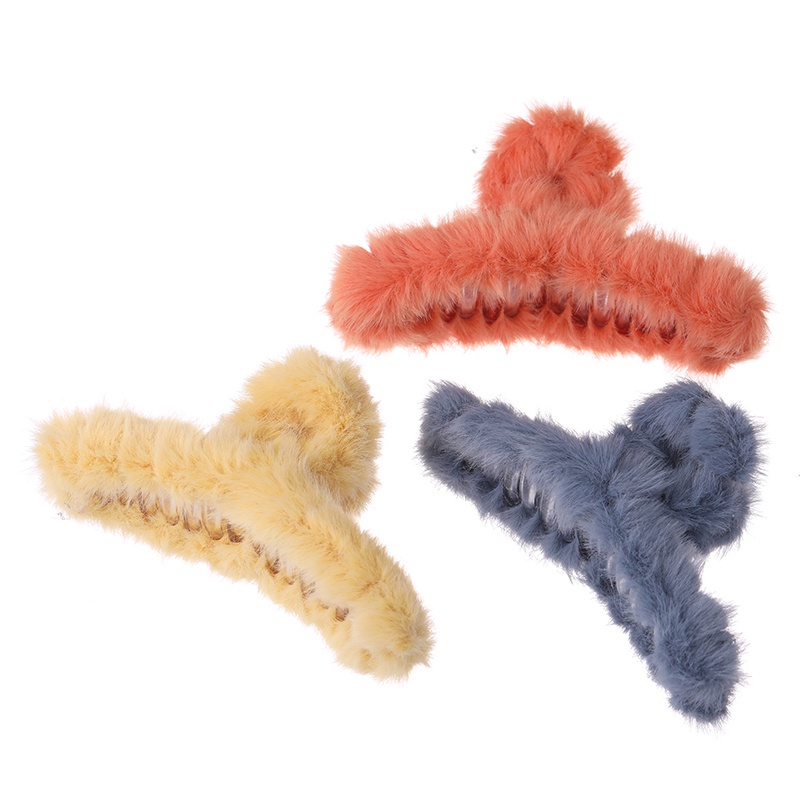 Kẹp Tóc Hình Cá Mập Bằng Lông Nhung Thời Trang Thu Đông Cho Nữ