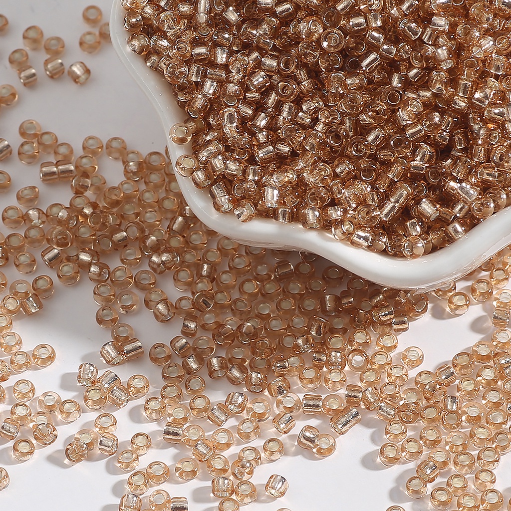 Set 500 / 250 Hạt Thủy Tinh Nhiều Màu 2mm / 3mm Làm Trang Sức Thủ Công diy