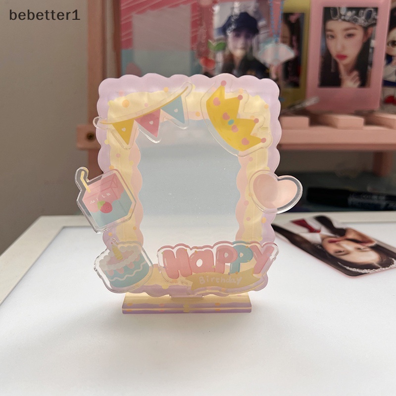 Bebetter1 ins style 3 inch Giá Đỡ Thẻ idol Trưng Bày Ảnh Họa Tiết Ngôi Sao Đáng Yêu