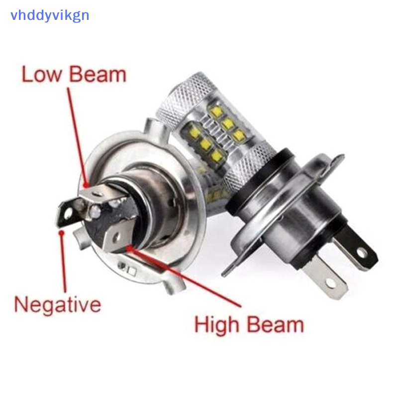 1 Đèn Pha Chống Sương Mù h4 9003 80w hi / lo 90w Cho Xe Hơi