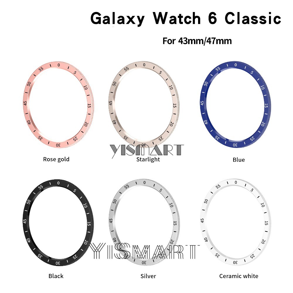 Vòng Nhẫn Nhựa pc Cho Đồng Hồ Thông Minh samsung galaxy watch 6 classic 43mm 47mm galaxy watch6 Ốp