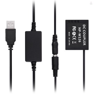 Bộ nguồn andoer cp-w126 usb dc thay thế pin np-w126 với cáp usb dc tương thích với fujifilm x-t2 x-t3