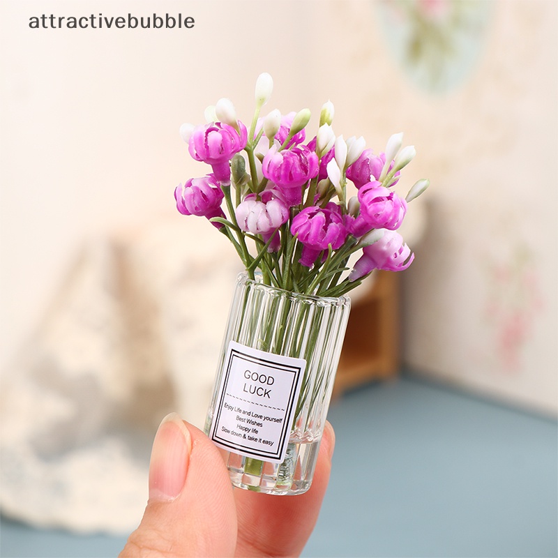 Atvn Bình Hoa Thủy Tinh Mini Trang Trí Nhà Búp Bê martijn