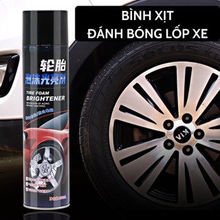 Chai xịt đánh bóng lốp xe, làm mới, phục hồi và bảo vệ vỏ lốp xe 650ml, chai xịt vệ sinh lốp ô tô