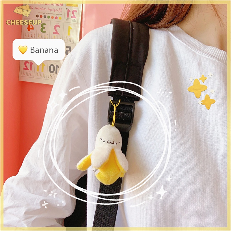 Phô Mai Pho Mát| Hoạt Hình Móc Khóa Hình Quả Chuối Nhồi Bông Đáng Yêu Mới