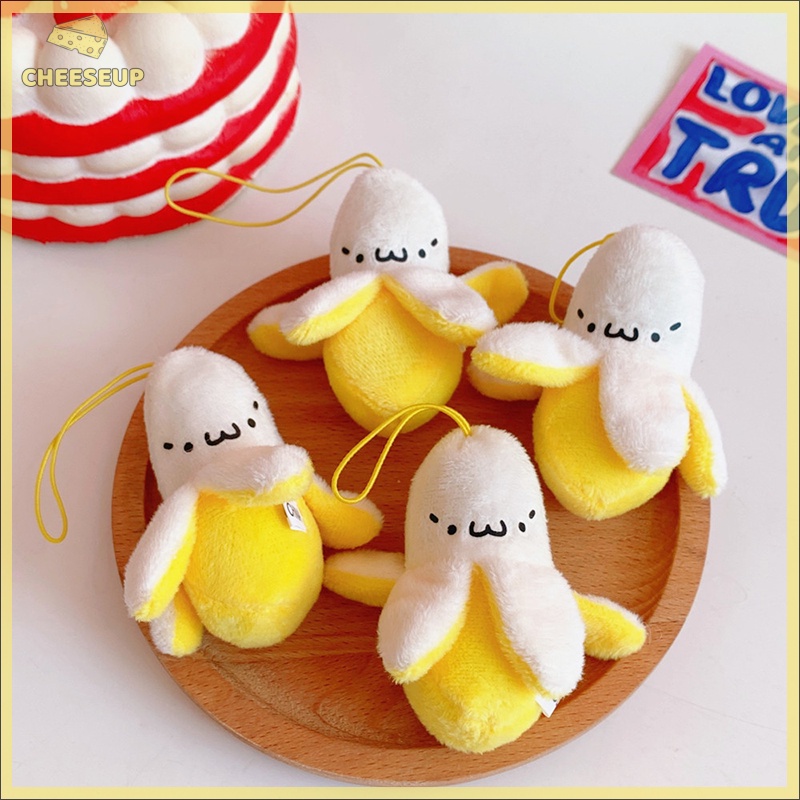 Phô Mai Pho Mát| Hoạt Hình Móc Khóa Hình Quả Chuối Nhồi Bông Đáng Yêu Mới