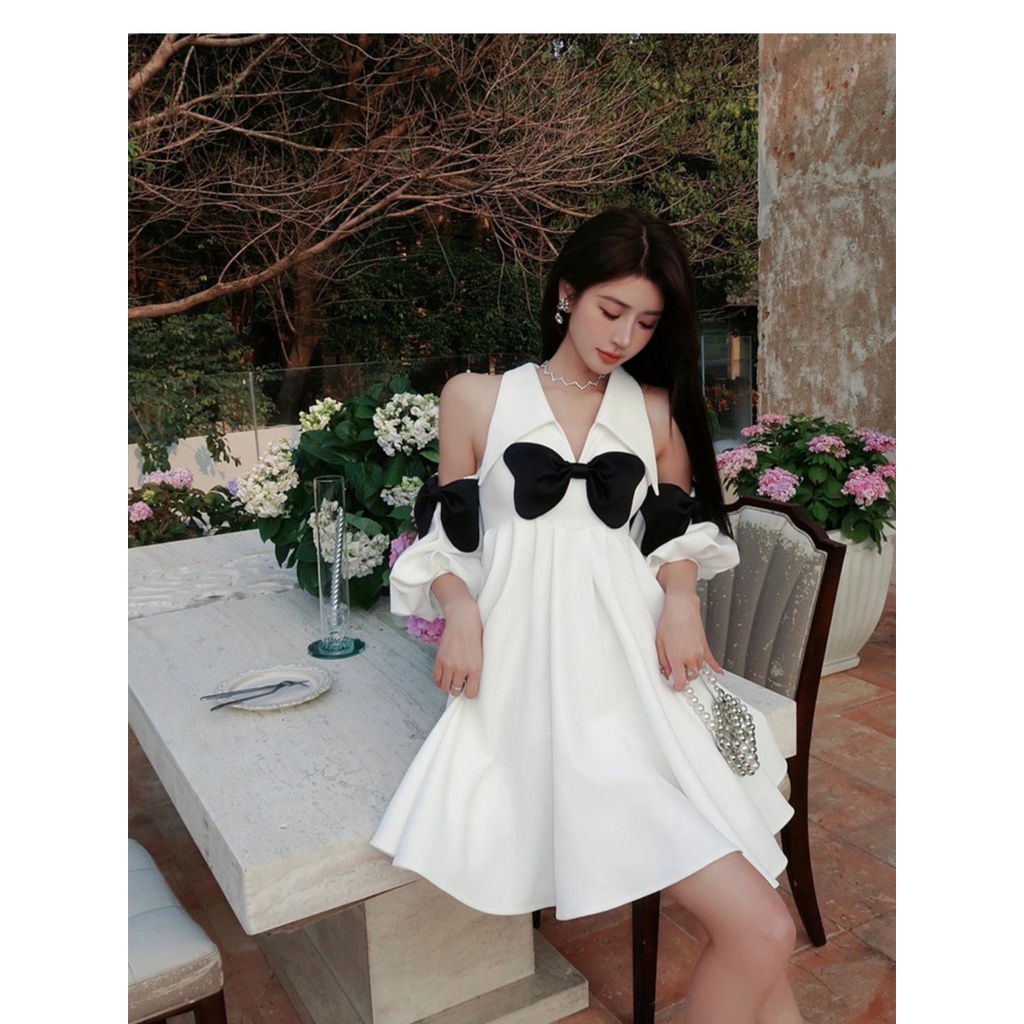 Đầm Trắng Phong Cách Pháp Thời Trang Mùa Hè 2023 Mới Cho Nữ