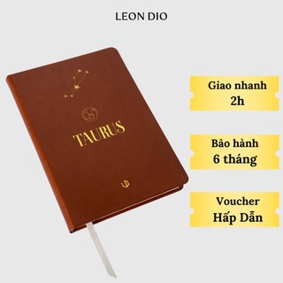 - Sổ tay Leon Dio 12 cung hoàng đạo A5 để ghi chép, tặng quà các dịp đặc biệt - Kim Ngưu