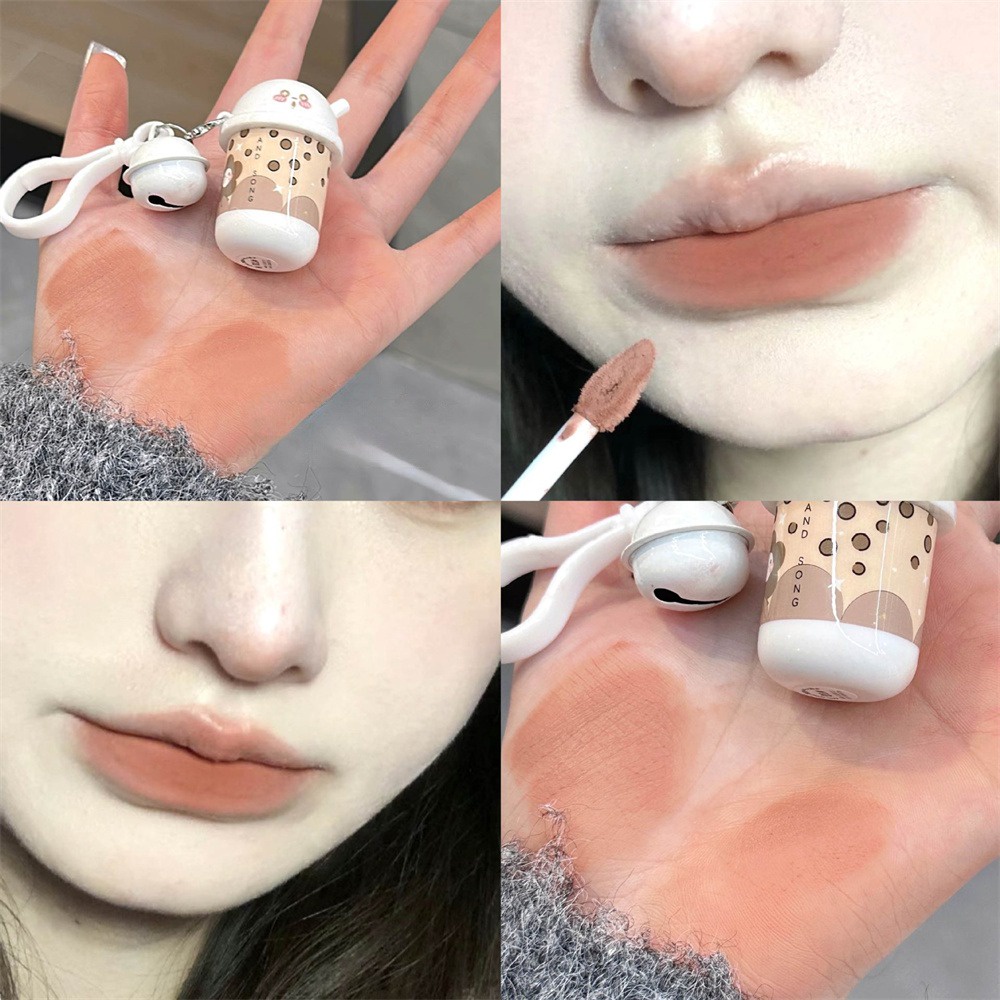 ⭐IN STOCK Son dưỡng ẩm giữ lớp trang điểm thoải mái Son trắng toàn thân Matte Lip Glaze Silky Velvet Lip Glaze Air Lip Glaze ⭐cocomall12