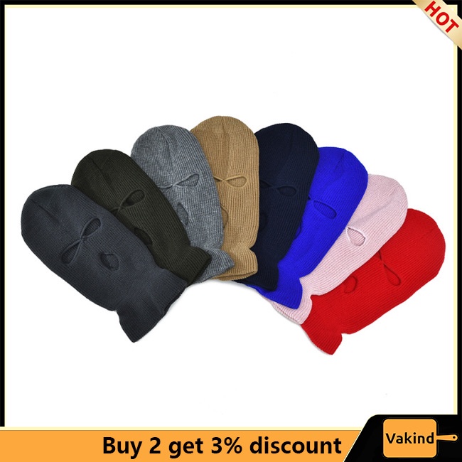 Vakind Mũ Trùm Đầu Kèm Khẩu Trang 3 Lỗ Giữ Ấm Mùa Đông