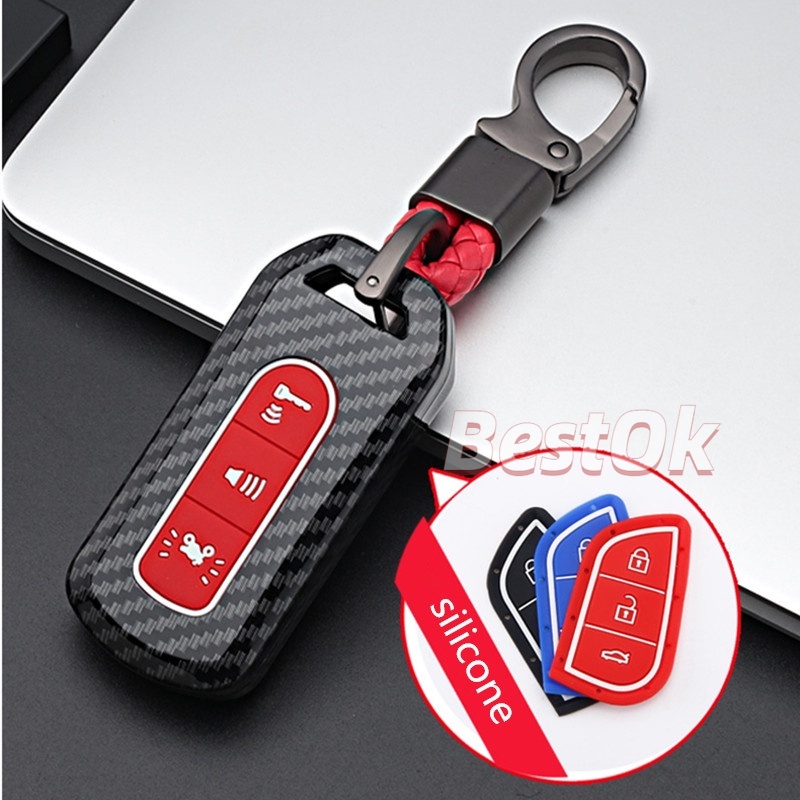 Vỏ Silicon Sợi Carbon Bọc Chìa Khóa Thông Minh Cho Xe Mô Tô Honda PCX ADV 150 Sh 125