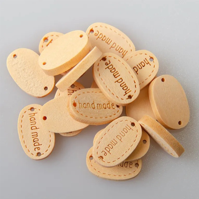 5 Cái Nút gỗ Handmade bầu dục