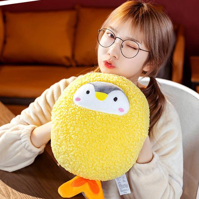 Thú Nhồi Bông Hình Tôm Chiên / Tôm / Chim Cánh Cụt Dễ Thương Cho Bé Gái