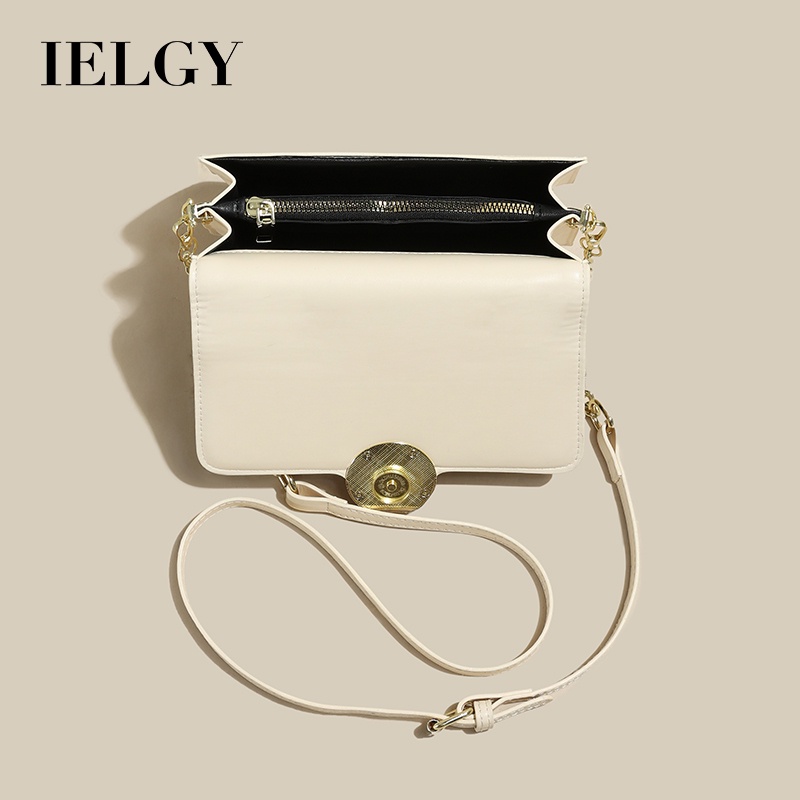 Ielgy Túi Đeo Chéo Vai Họa Tiết Kim Cương Thời Trang Sành Điệu Với Khăn Lụa Cho Nữ