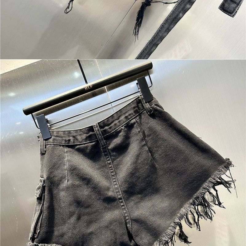 Thời Trang Quần Short denim Chữ a Lưng Cao Phong Cách Mùa Hè 2023