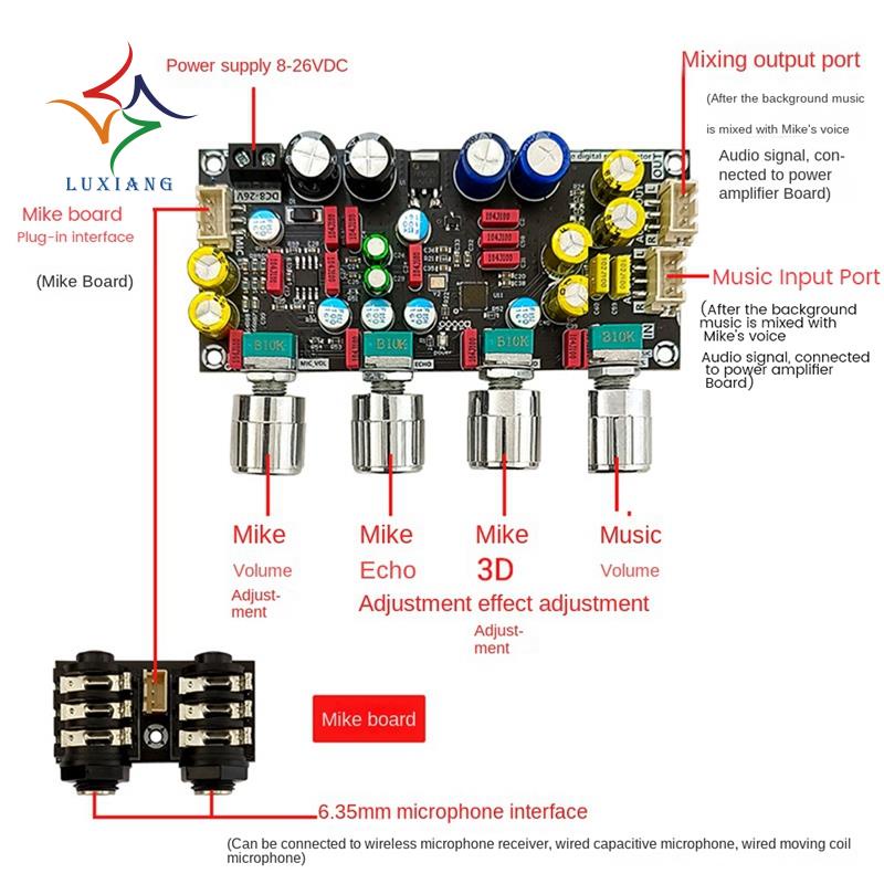 Bảng Mạch Micro zk-amp Chống Rung Hát karaoke k