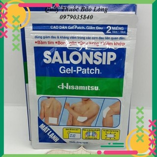 Cao dán giảm đau Salonsip Gel-Patch mát lạnh gói 2 miếng